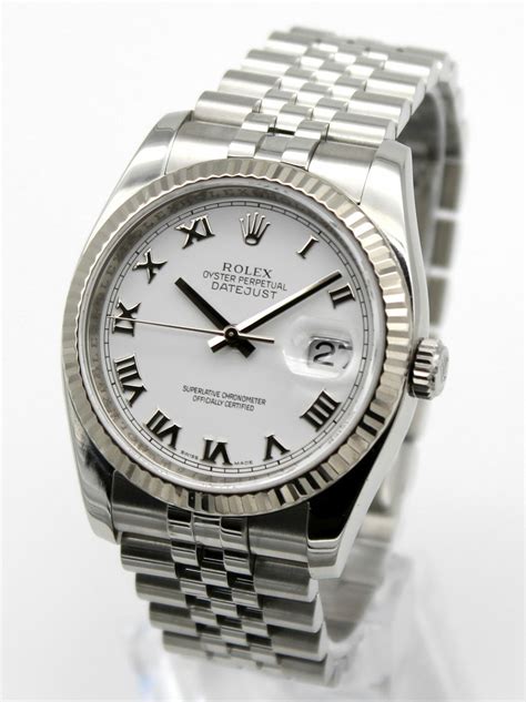 rolex datejust 36mm white dial